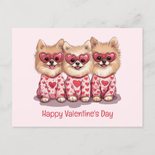 Gelukkige Valentijnsdag Pommerse honden Feestdagenkaart