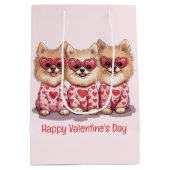 Gelukkige Valentijnsdag Pommerse honden Medium Cadeauzakje (Achterkant)