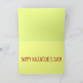 Gelukkige Valentijnsdag Pret Cute Cartoon Kikkers  Kaart (Binnen)