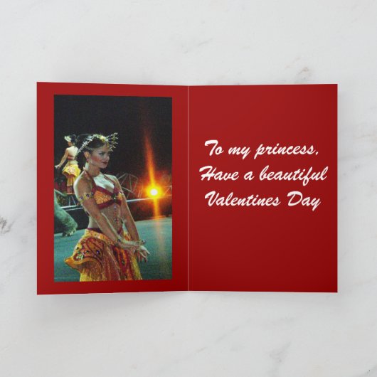 GELUKKIGE VALENTIJNSDAG PRINSES kaart (Binnen)