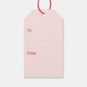 Gelukkige Valentijnsdag Pug Dogs Cadeaulabel (Achterkant)