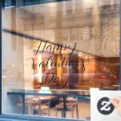 Gelukkige Valentijnsdag Raamfolie Raamsticker (Cafe Raam)