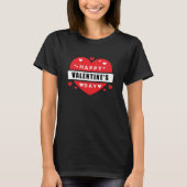 Gelukkige Valentijnsdag Red Hearts Liefde T-shirt (Voorkant)