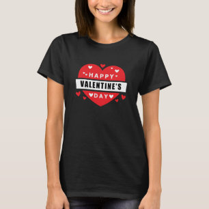 Gelukkige Valentijnsdag Red Hearts Liefde T-shirt