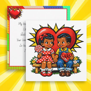 Gelukkige Valentijnsdag   Retro Pop Art Vintage Kaart