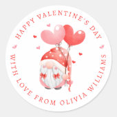 Gelukkige Valentijnsdag Rode Hart Genoom Sticker (Voorkant)