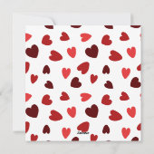 Gelukkige Valentijnsdag Rode Kaart met harten (Achterkant)