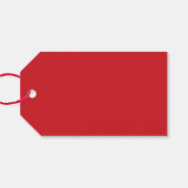 Gelukkige Valentijnsdag rode moderne script typogr Cadeaulabel (Achterkant Horizontaal)