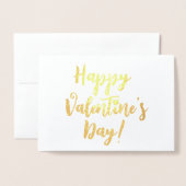 Gelukkige Valentijnsdag rode moderne script typogr Folie Kaarten (Voorkant met envelop)