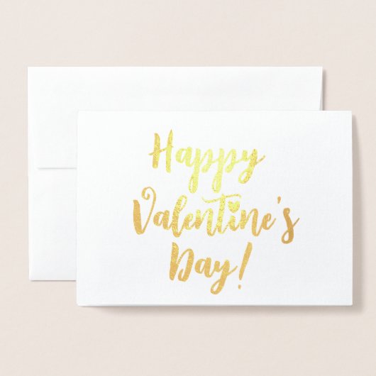 Gelukkige Valentijnsdag rode moderne script typogr Folie Kaarten (Voorkant met envelop)