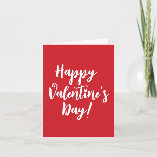 Gelukkige Valentijnsdag rode moderne script typogr Kaart (Voorkant)