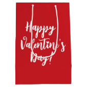 Gelukkige Valentijnsdag rode moderne script typogr Medium Cadeauzakje (Achterkant)
