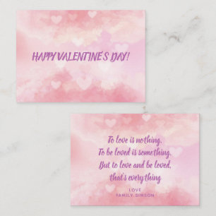 Gelukkige Valentijnsdag Romantieke Roze Harten Notitiekaartje