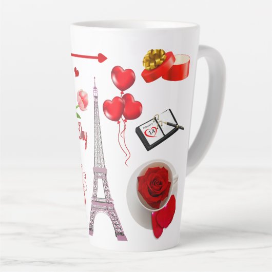 Gelukkige Valentijnsdag romantisch cadeau voor kop (Rechterhoek)