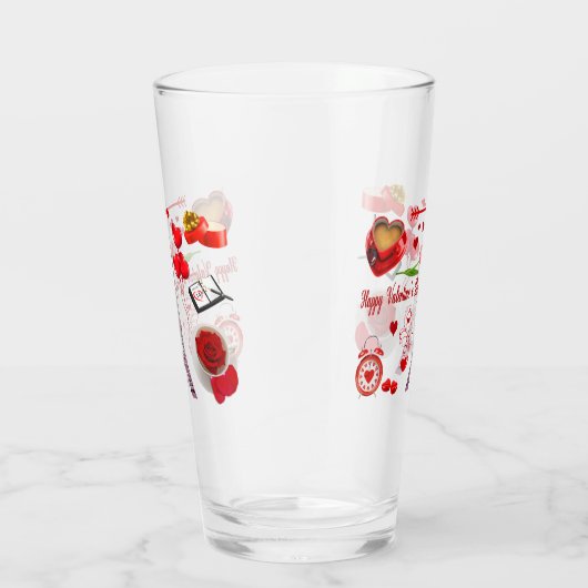 Gelukkige Valentijnsdag romantisch cadeau voor kop Glas (Rechts)