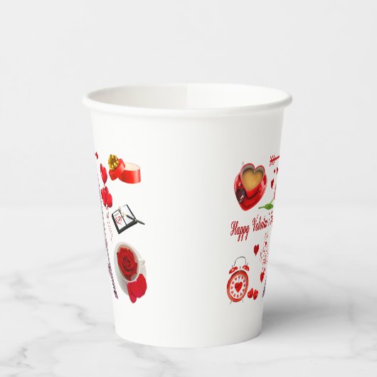 Gelukkige Valentijnsdag romantisch cadeau voor kop Papieren Bekers (Links)