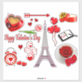 Gelukkige Valentijnsdag romantisch cadeau voor kop Sticker (Vel)