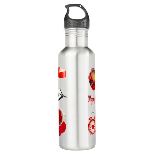 Gelukkige Valentijnsdag romantisch cadeau voor kop Waterfles (Achterkant)