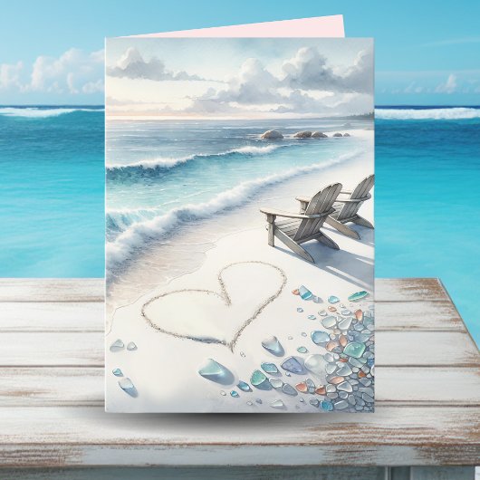 Gelukkige Valentijnsdag | romantische kust Kaart