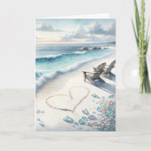 Gelukkige Valentijnsdag | romantische kust Kaart (Voorkant)