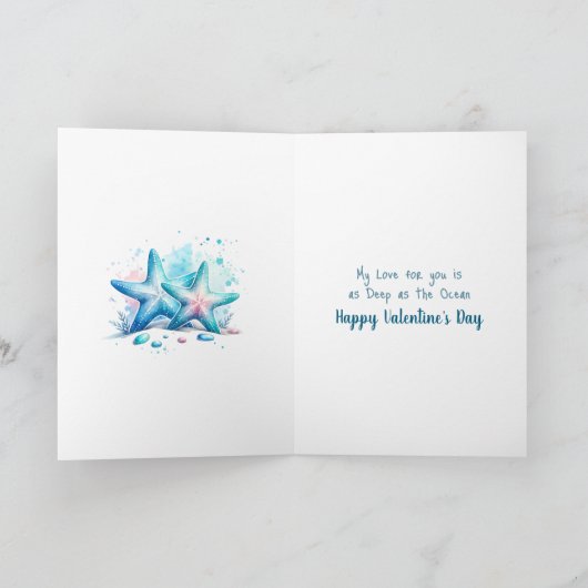 Gelukkige Valentijnsdag | romantische kust Kaart (Binnen)