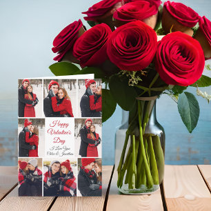Gelukkige Valentijnsdag Romantische Liefde Fotocol Kaart