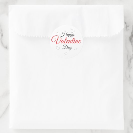 Gelukkige Valentijnsdag Ronde Sticker (Tas)