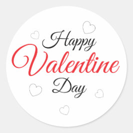 Gelukkige Valentijnsdag Ronde Sticker
