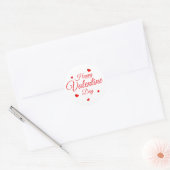Gelukkige Valentijnsdag Ronde Sticker (Envelop)