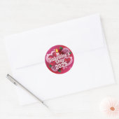 Gelukkige Valentijnsdag Ronde Sticker (Envelop)