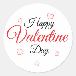 Gelukkige Valentijnsdag Ronde Sticker