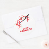 Gelukkige Valentijnsdag Ronde Sticker (Envelop)