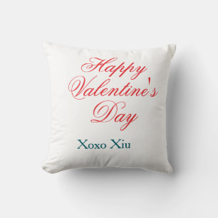 Gelukkige Valentijnsdag rood blauw xoxo liefde naa Kussen