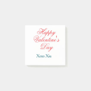 Gelukkige Valentijnsdag rood blauw xoxo liefde naa Post-it® Notes