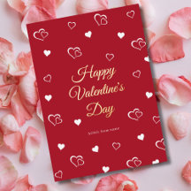 Gelukkige Valentijnsdag Rood Hart Modern Love Patr