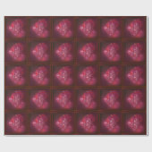 Gelukkige Valentijnsdag Rood Hart Naadloos Patroon Cadeaupapier (Vlak)