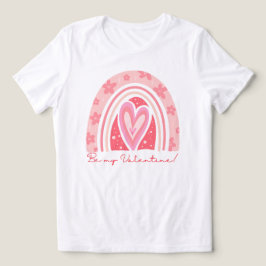 Gelukkige Valentijnsdag, roze en rood, rode harten Tri-Blend Shirt