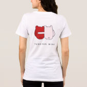 Gelukkige Valentijnsdag, roze en rood, rode harten Tri-Blend Shirt (Achterkant)