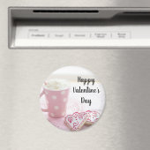 Gelukkige Valentijnsdag Roze Gift Magnet (Insitu (Vaatwasser))