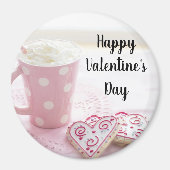 Gelukkige Valentijnsdag Roze Gift Magnet (Voorkant)