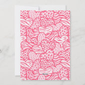 Gelukkige Valentijnsdag Roze Jungle Hart Foto Feestdagenkaart (Achterkant)