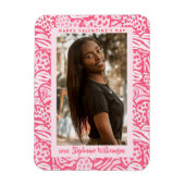 Gelukkige Valentijnsdag Roze Jungle Hart Foto Magneet (Verticaal)