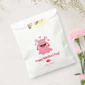 Gelukkige Valentijnsdag Roze Monster Harten Bedankzakje (Gezegeld)