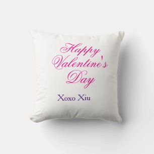 Gelukkige Valentijnsdag roze paars xoxo liefde naa Kussen