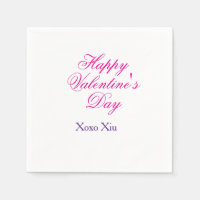 Gelukkige Valentijnsdag roze paars xoxo liefde naa