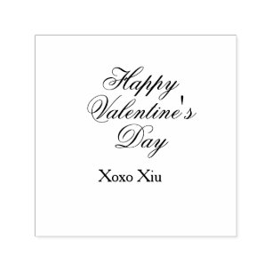 Gelukkige Valentijnsdag roze paars xoxo liefde naa Zelfinktende Stempel