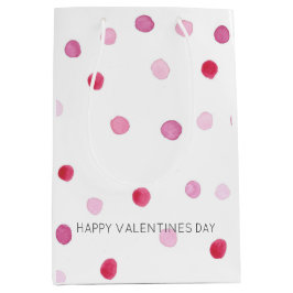 GELUKKIGE VALENTIJNSDAG Roze Polka Dots Sweet Love Medium Cadeauzakje