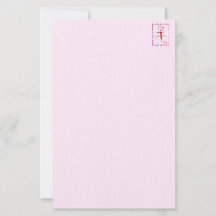 Gelukkige Valentijnsdag Roze Stationery Briefpapier