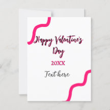 Gelukkige Valentijnsdag roze zwarte spiraal vet le