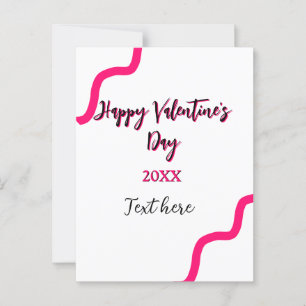 Gelukkige Valentijnsdag roze zwarte spiraal vet le Briefkaart
